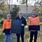 A picture of three staff from Leitz Tooling at Tree Planting Day 2022